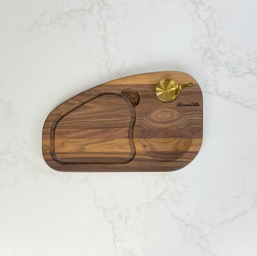 Assiette à steak en noyer